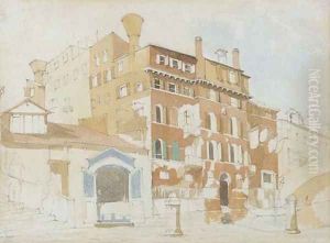 A street scene, Venice by William James Muller
