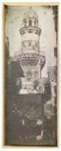 Kaire. G. Beybars. Minaret by Joseph Philibert Girault De Prangey