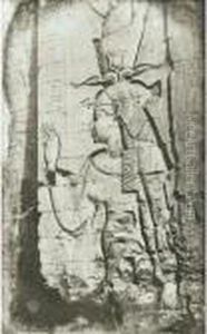 Edfou. Figure by Joseph Philibert Girault De Prangey