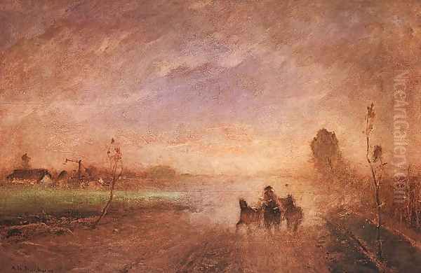 Dusty Road I (Poros ut I) 1874 by Mihaly Munkacsy