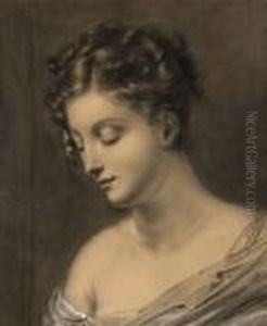 Etude Du Modele De Galatee En Buste, Avec Un Drape Surl'epaule by Anne-Louis Girodet de Roucy-Triosson