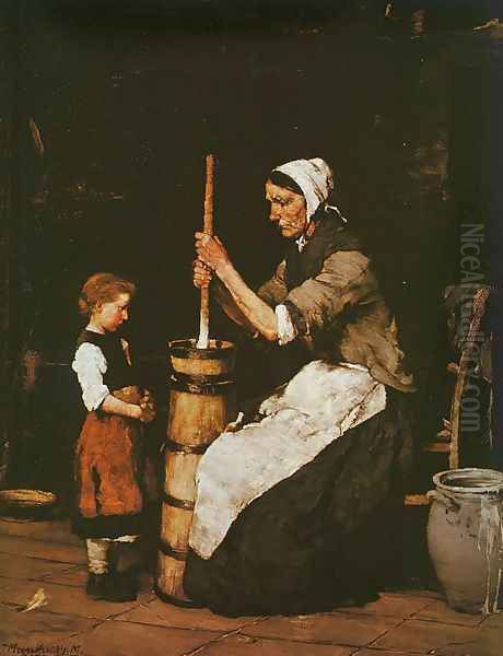 Woman Churning (Kopulo asszony) 1872-73 - view 1