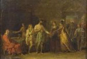 Bayard Refusant Les Presents De Ses Hotesses A Brescia by Anne-Louis Girodet de Roucy-Triosson