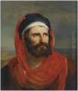 Homme En Buste A La Draperie Rouge Homme En Buste A La Draperie Rouge