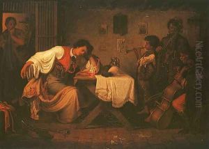 Woebegone Highwayman (Busulo Betyar) 1865 by Mihaly Munkacsy