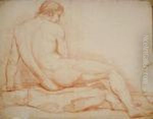 Academie D'homme Assis, Vu De Dos by Anne-Louis Girodet de Roucy-Triosson