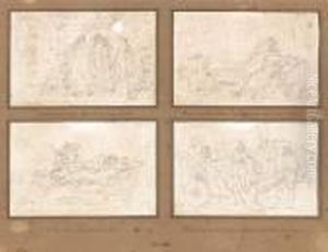 Quatre Vignettes, Tirees Du Livre Viii De L'eneide by Anne-Louis Girodet de Roucy-Triosson