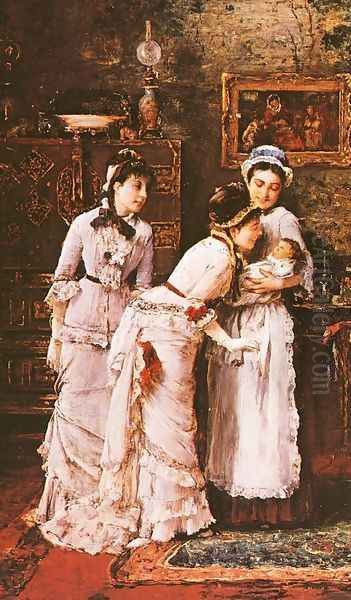 Baby's Visitors (Babalatogatoban- Reszlet) (detail) 1879 - view 1