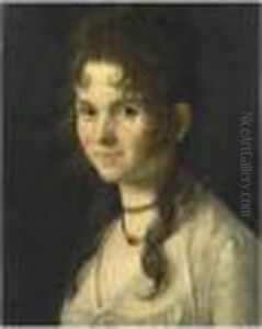 Portrait De Femme En Buste Portant Un Collier by Anne-Louis Girodet de Roucy-Triosson