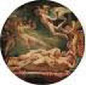 Cupid And Psyche - Cupid Defending Love From Malice by Anne-Louis Girodet de Roucy-Triosson