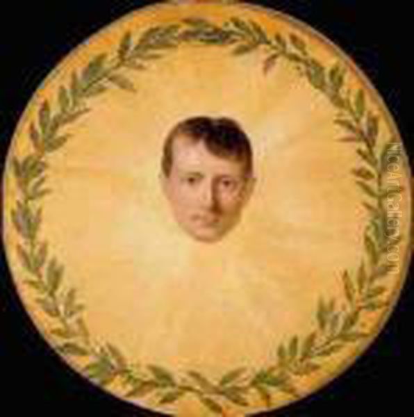 Head Of Napoleon Surrounded By Rays Of Light And A Laurel Wreath - view 1
