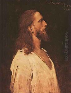 Study for "Christ before Pilate" (Tanulmany a Krisztus Pilatus elott cimu kephez) 1880 by Mihaly Munkacsy