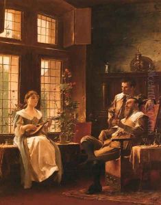 A Tender Chord by Mihaly Munkacsy