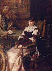 Lady With Spinning Wheel