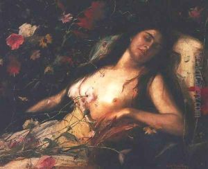 The Sacrifice of Flowers (A viragok aldozata) 1896 by Mihaly Munkacsy