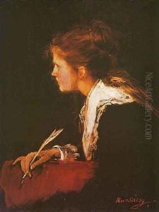 Study of Eve for "Milton" (Tanulmany a Milton cimu kephez- Eva) 1878 by Mihaly Munkacsy