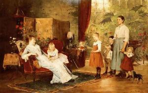 The Fete Of The Lady Of The Manor by Mihaly Munkacsy