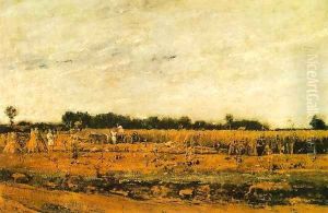 Corn Field 1874 by Mihaly Munkacsy