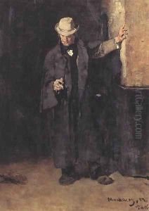 Study to the Pawn Office 1873 74 by Mihaly Munkacsy