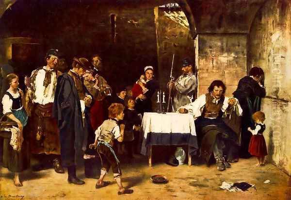 The Condemned Cell II 1880 by Mihaly Munkacsy