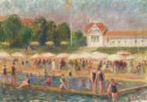 The Beach, Isle Adam by William Glackens