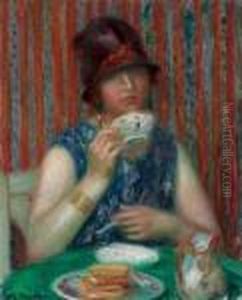 Girl With Teacup by William Glackens