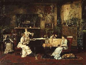 The Music Room 1878 by Mihaly Munkacsy