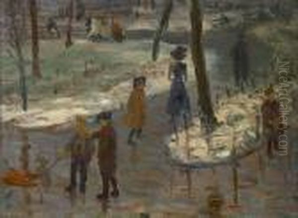 Boys With Sled, Washington Square - view 1