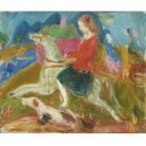 Sketch For 'the Dream Ride' by William Glackens
