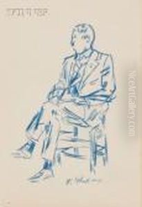 Portrait Of Aseated Man by William Glackens