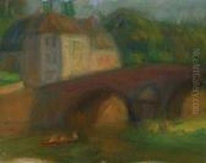 Boating Under The Bridge by William Glackens