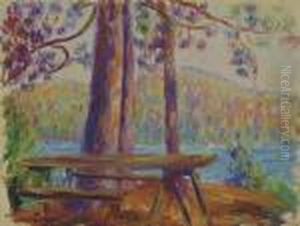 The Picnic Island by William Glackens