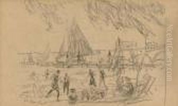 Bathers And Sailboat - view 1