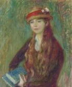 Julia With Books by William Glackens