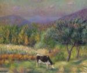The Black And White Cow by William Glackens