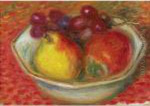 Pear, Persimmon & Grapes by William Glackens