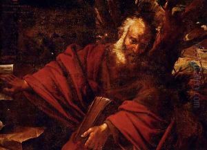 A Bearded Saint Or Prophet In A Landscape, Probably Saint Jerome by Pier Francesco Mola