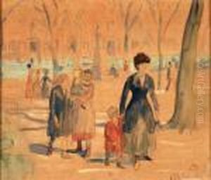 In The Park (washington Square) by William Glackens