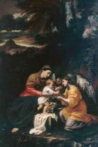 Rest on the Flight into Egypt by Pier Francesco Mola