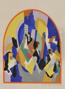 Decoration Pour La Gare De Moscou by Albert Gleizes