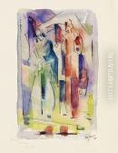 Komposition Mit Zwei Figuren by Albert Gleizes