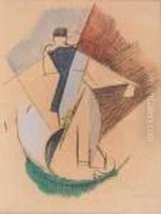 Etude Pour Les Personnages De Gauche Du 14 Juillet by Albert Gleizes