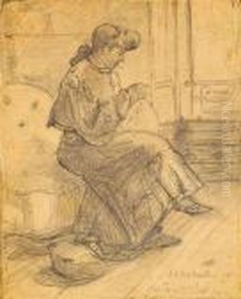 Femme Cousant - view 1