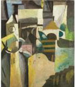 Composition Avec Maisons Et Eglise