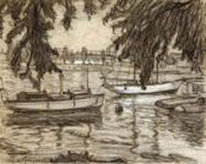 Barque A Courbevoie, 1908.