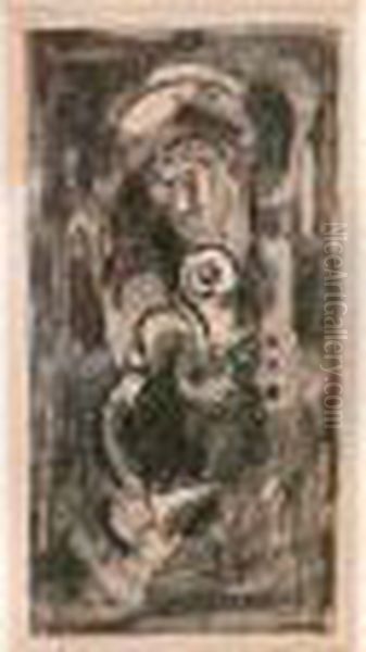 Femme Et Enfant Ou Composition Cubiste Avecpersonnages - view 1