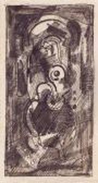 Femme Et Enfant, Ou Composition Cubiste Avec Personnages, Circa 1947 - view 1