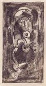 Femme Et Enfant, Ou Composition Cubiste Avec Personnages, Circa 1947 by Albert Gleizes