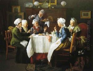 A Tea Party by Louis Charles Moeller
