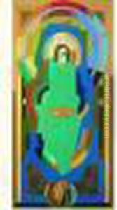Figure En Vert Ou Element Central Des Sept Elements Ou Figure En Gloire, Vers 1932-34 by Albert Gleizes